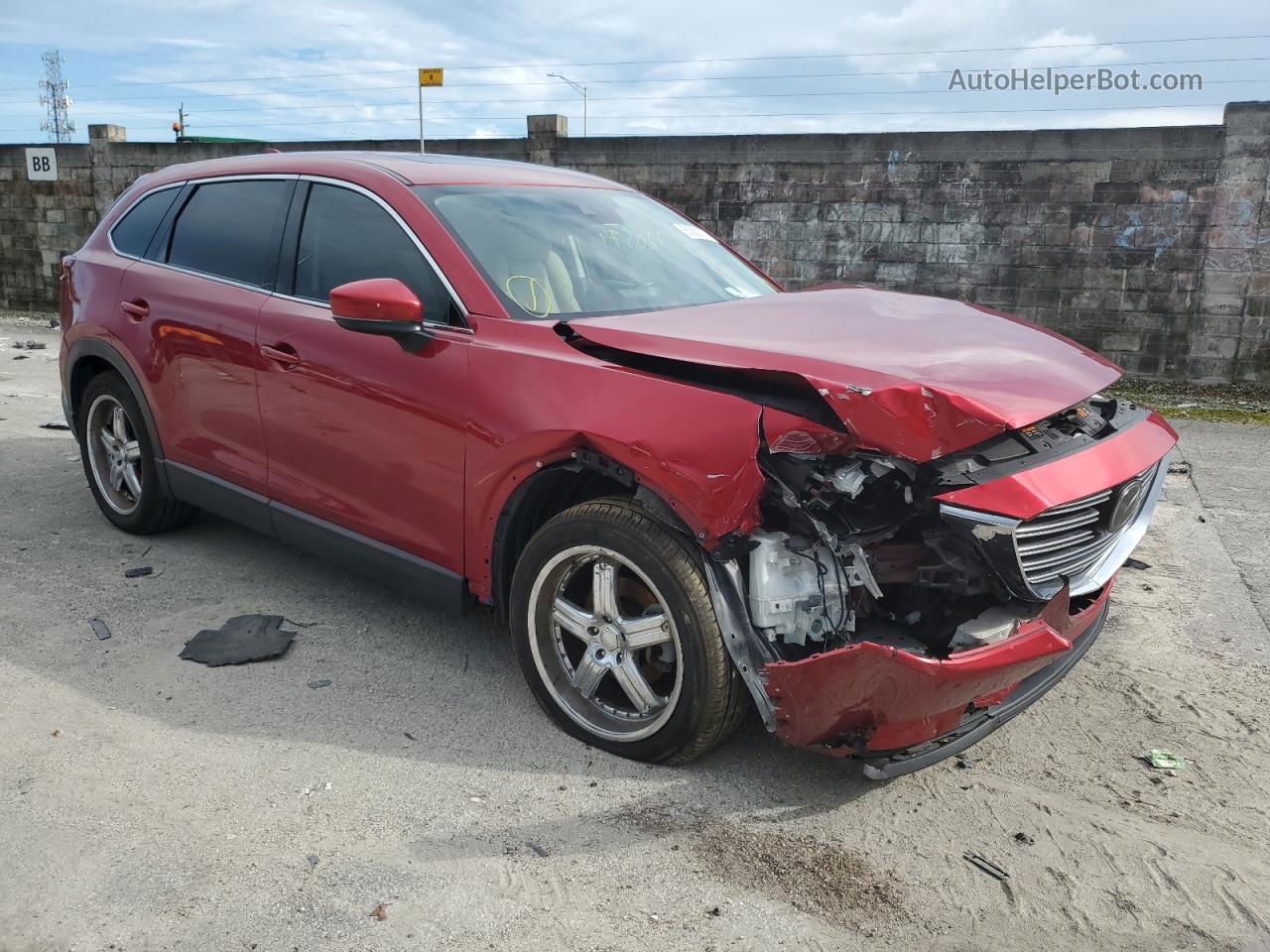 2018 Mazda Cx-9 Touring Red vin: JM3TCACY7J0234396