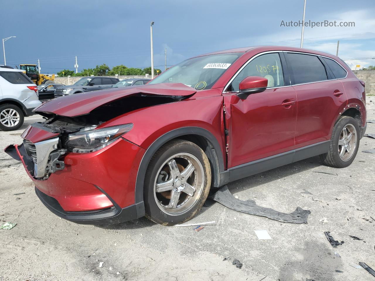 2018 Mazda Cx-9 Touring Red vin: JM3TCACY7J0234396