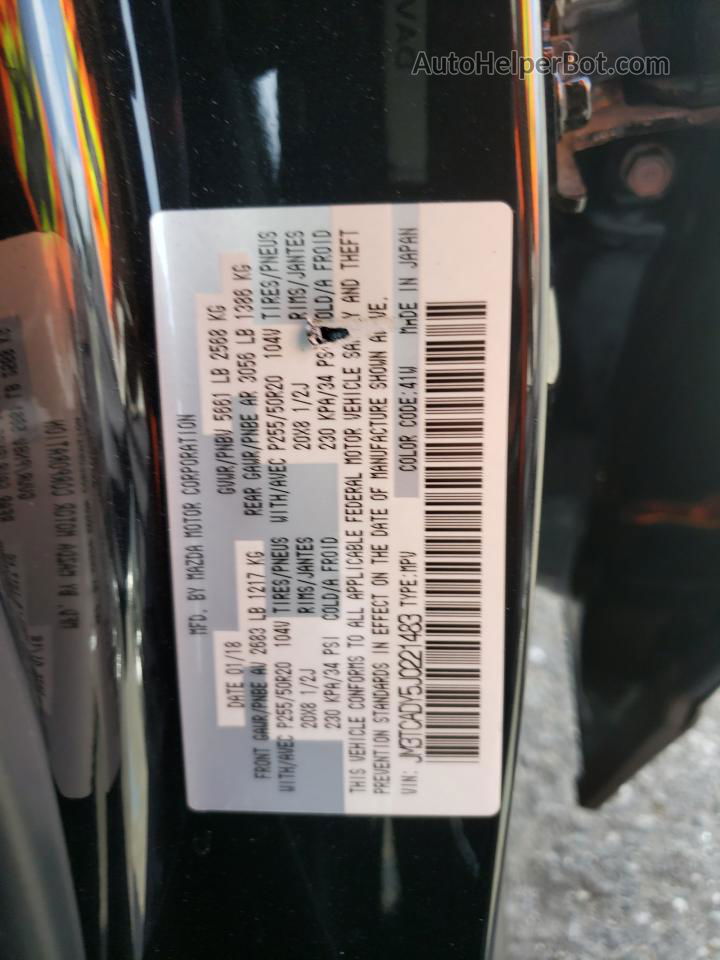 2018 Mazda Cx-9 Grand Touring Черный vin: JM3TCADY5J0221483
