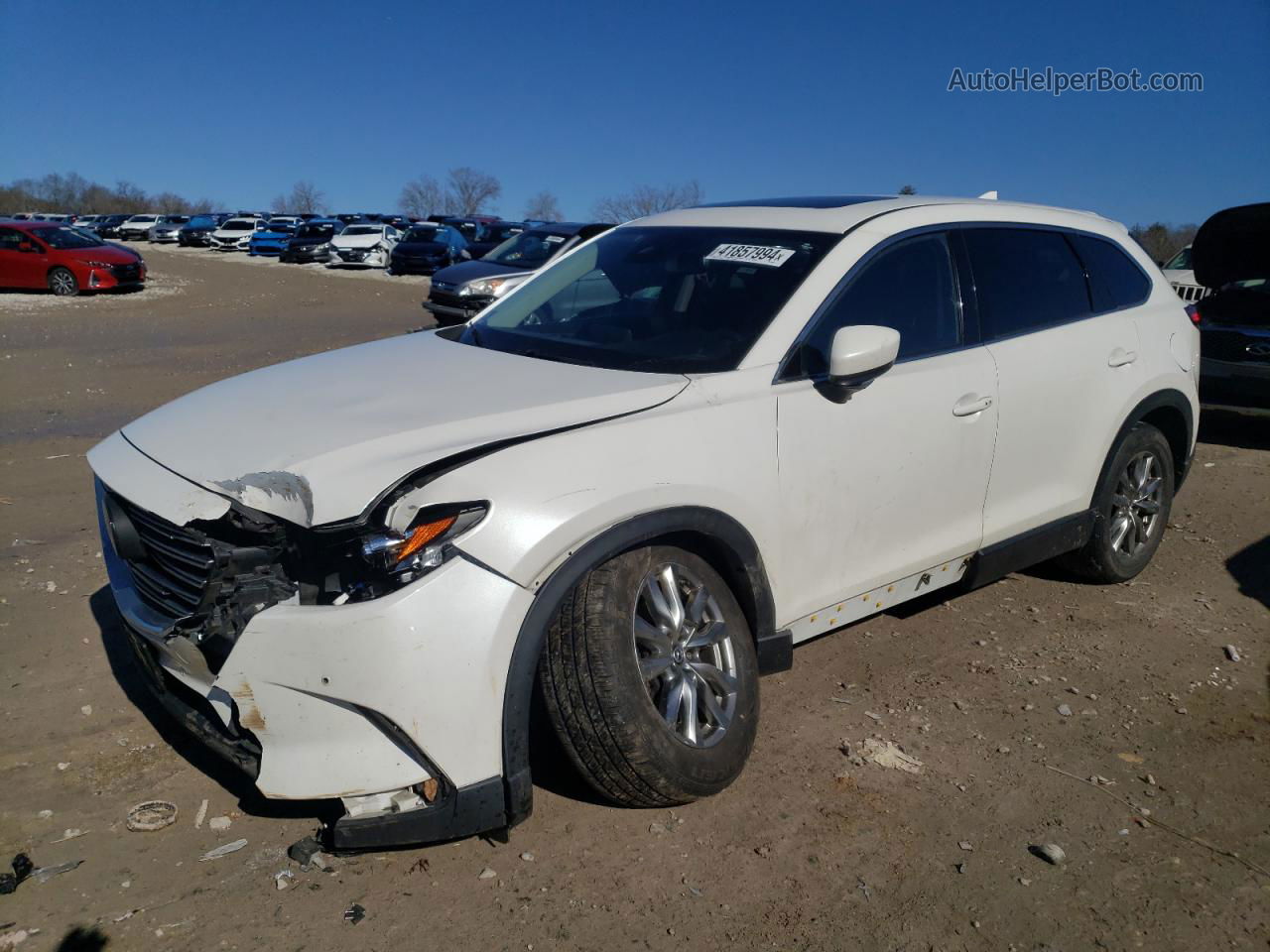 2018 Mazda Cx-9 Touring White vin: JM3TCBCY0J0230079