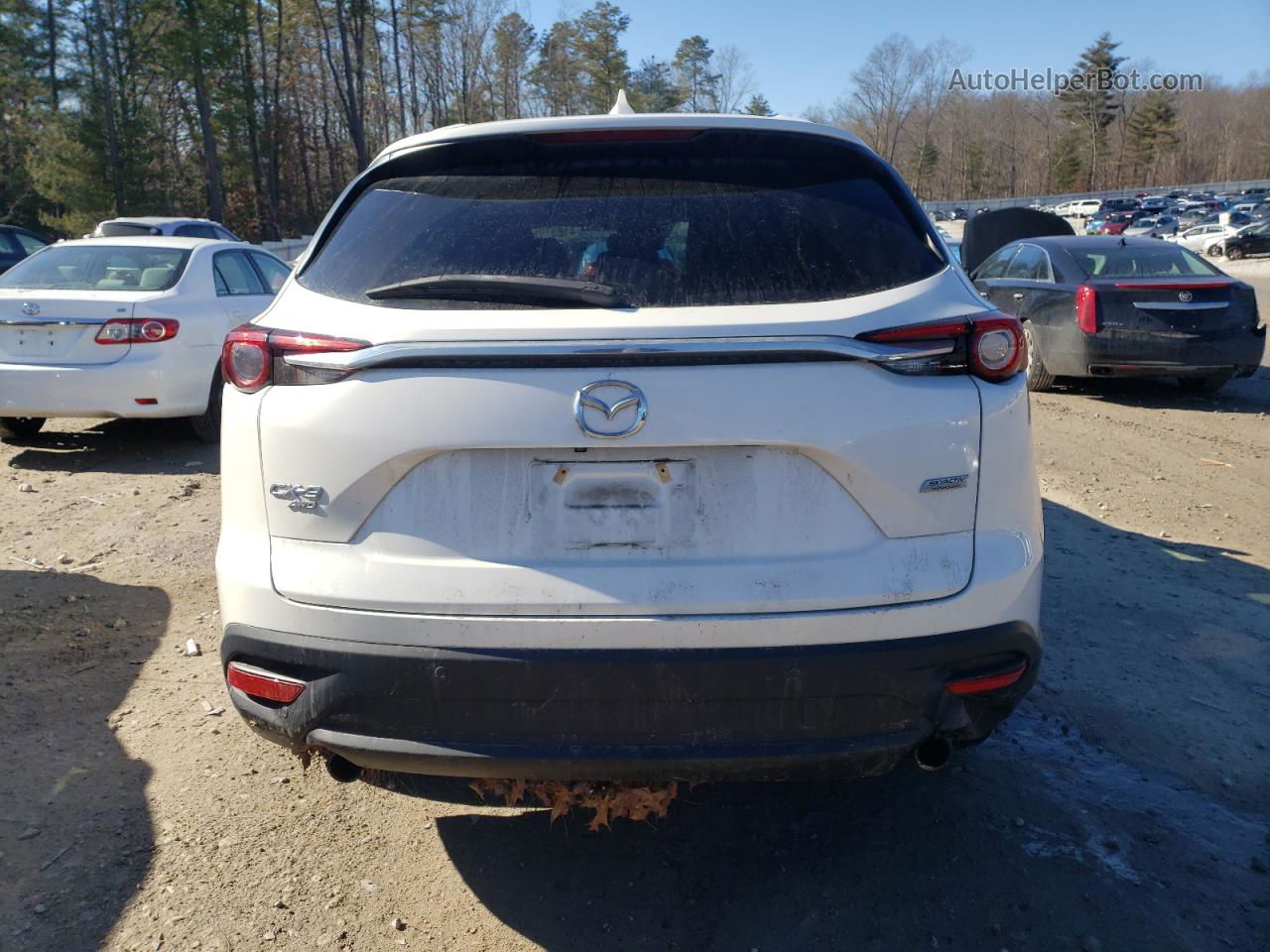 2018 Mazda Cx-9 Touring White vin: JM3TCBCY0J0230079