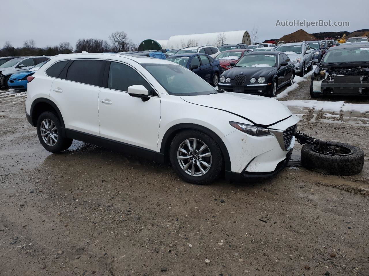 2018 Mazda Cx-9 Touring White vin: JM3TCBCY7J0210377