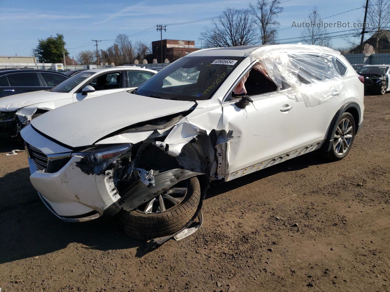 2018 Mazda Cx-9 Grand Touring White vin: JM3TCBDY0J0228640