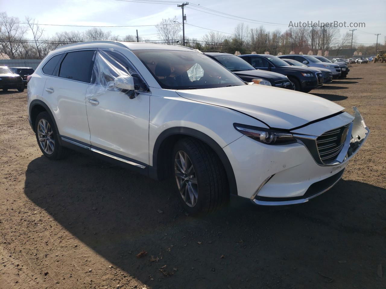 2018 Mazda Cx-9 Grand Touring White vin: JM3TCBDY0J0228640