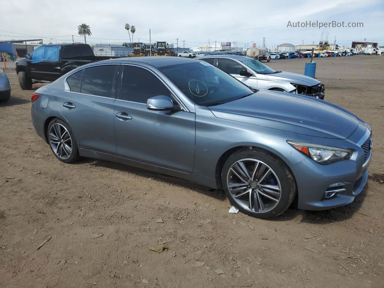 2015 Infiniti Q50 Base Blue vin: JN1BV7AP4FM330906