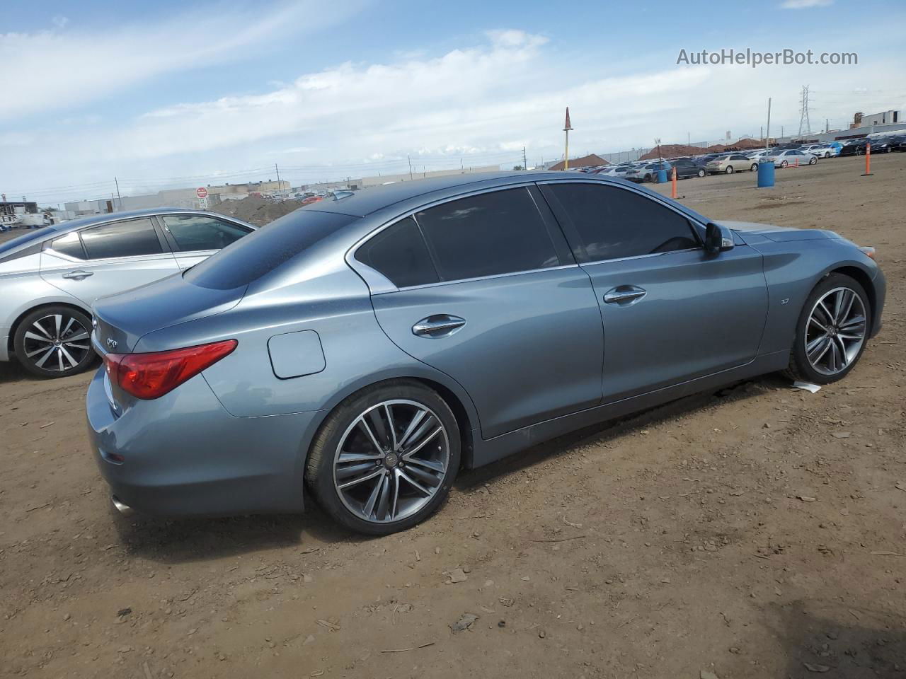 2015 Infiniti Q50 Base Blue vin: JN1BV7AP4FM330906