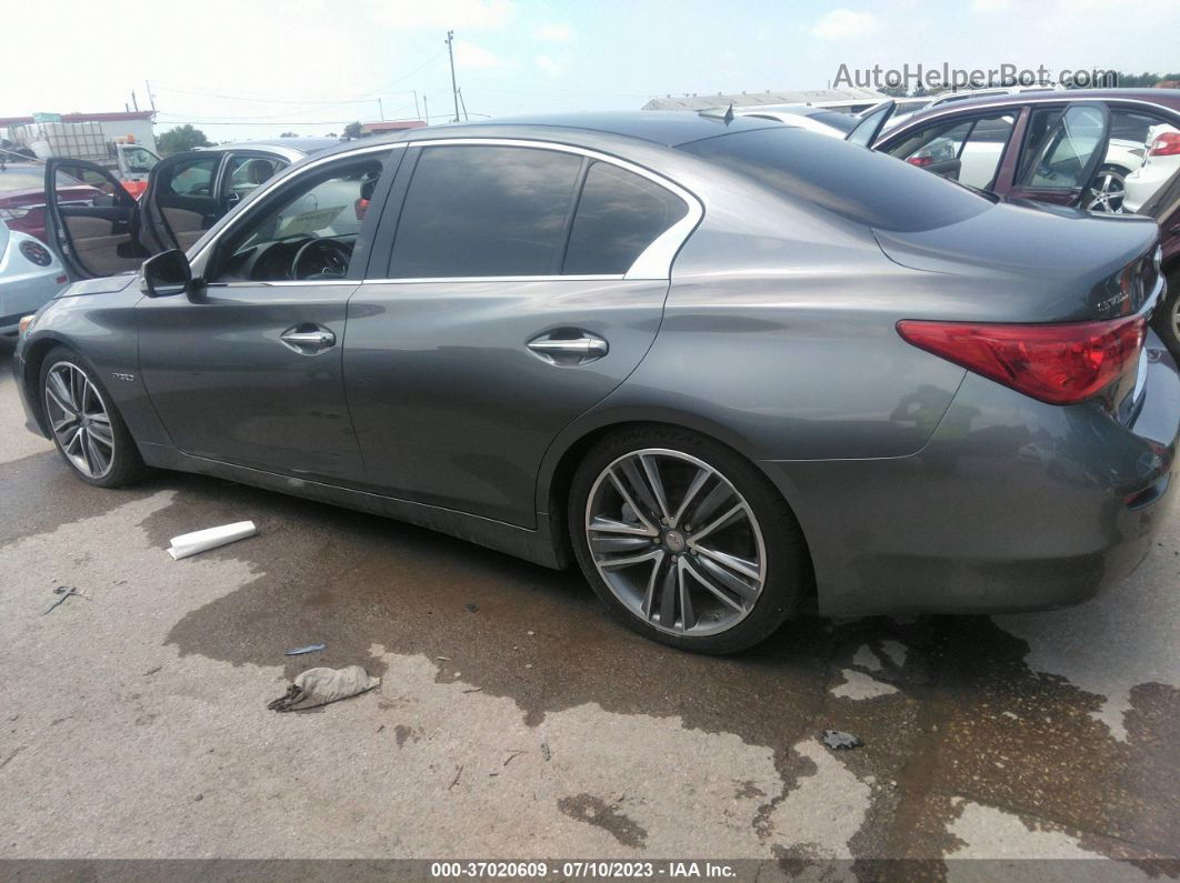 2015 Infiniti Q50 Hybrid Sport Gray vin: JN1AV7AP0FM790270