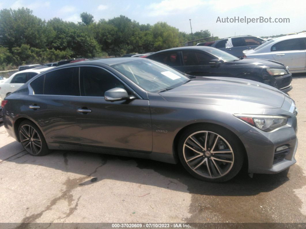 2015 Infiniti Q50 Hybrid Sport Gray vin: JN1AV7AP0FM790270