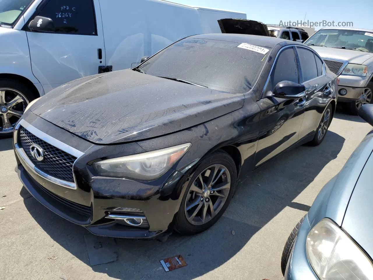 2014 Infiniti Q50 Hybrid Premium Black vin: JN1AV7AP1EM691164