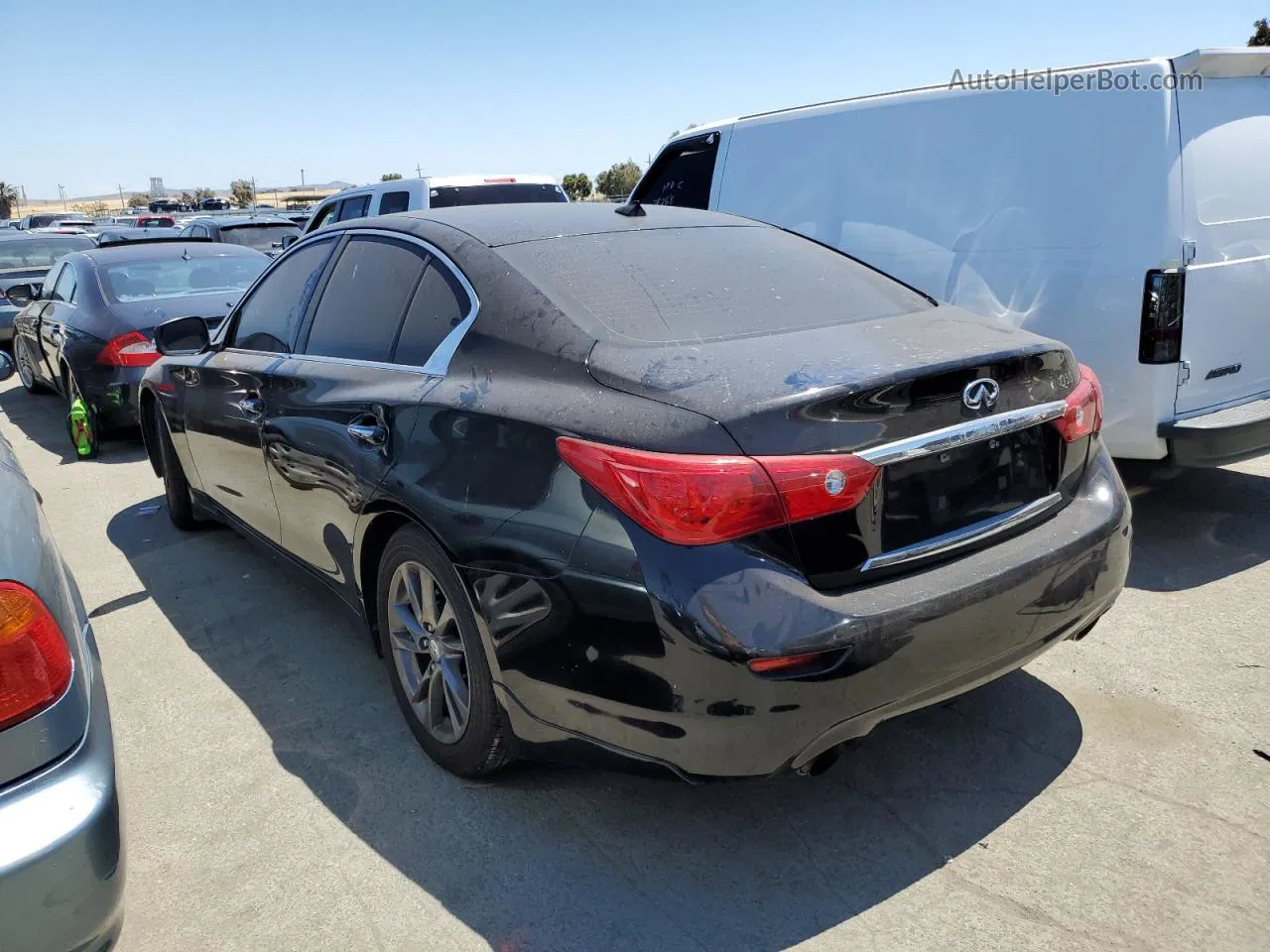 2014 Infiniti Q50 Hybrid Premium Черный vin: JN1AV7AP1EM691164