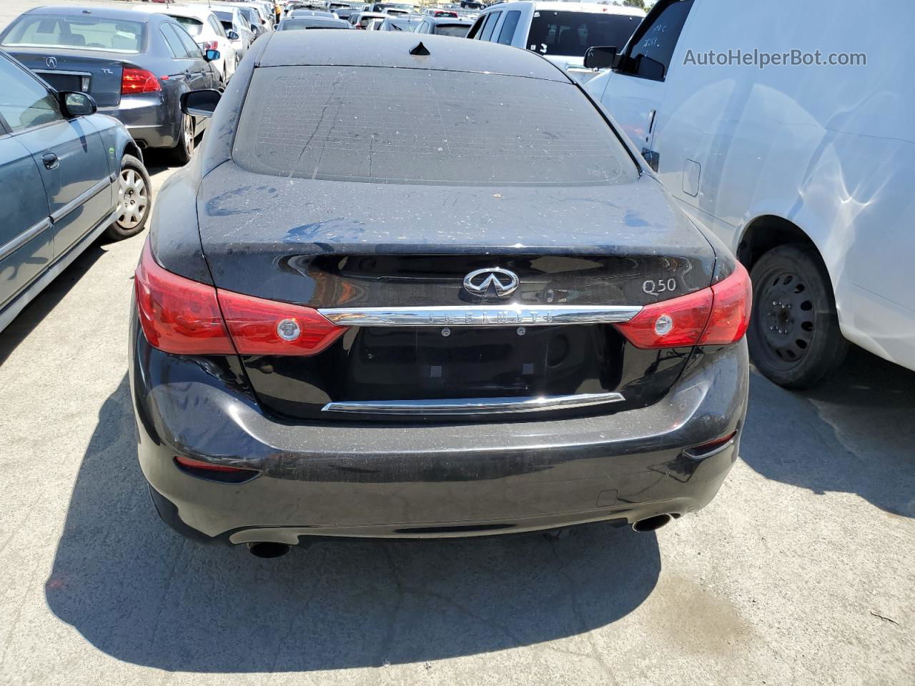 2014 Infiniti Q50 Hybrid Premium Черный vin: JN1AV7AP1EM691164