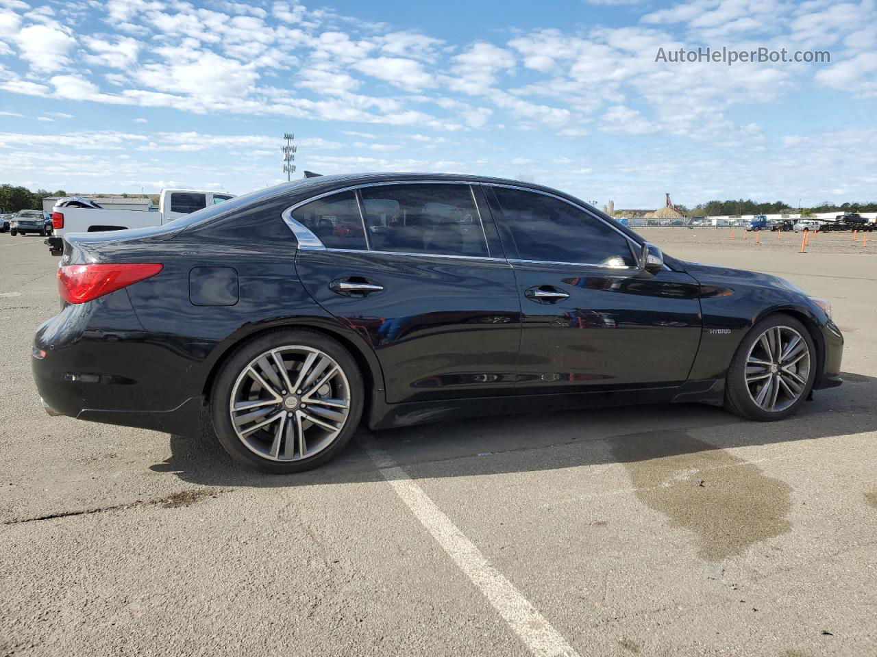 2014 Infiniti Q50 Hybrid Premium Черный vin: JN1AV7AP1EM692203