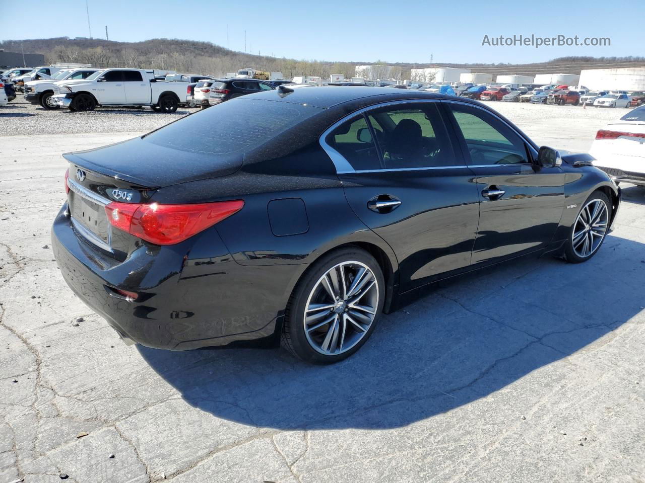 2014 Infiniti Q50 Hybrid Premium Черный vin: JN1AV7AP2EM691979