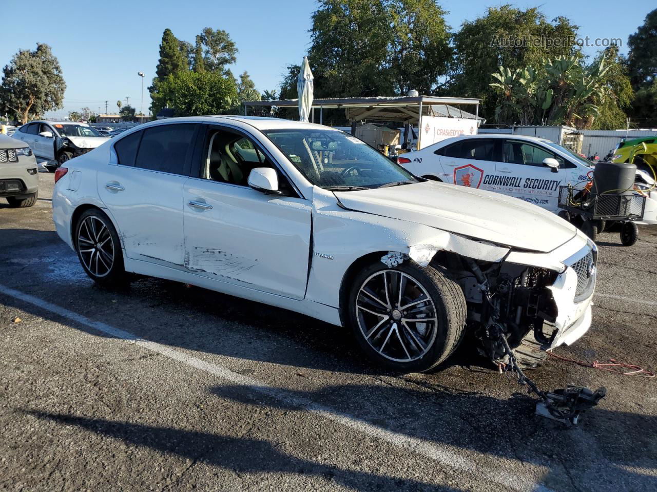 2014 Infiniti Q50 Hybrid Premium White vin: JN1AV7AP3EM691165