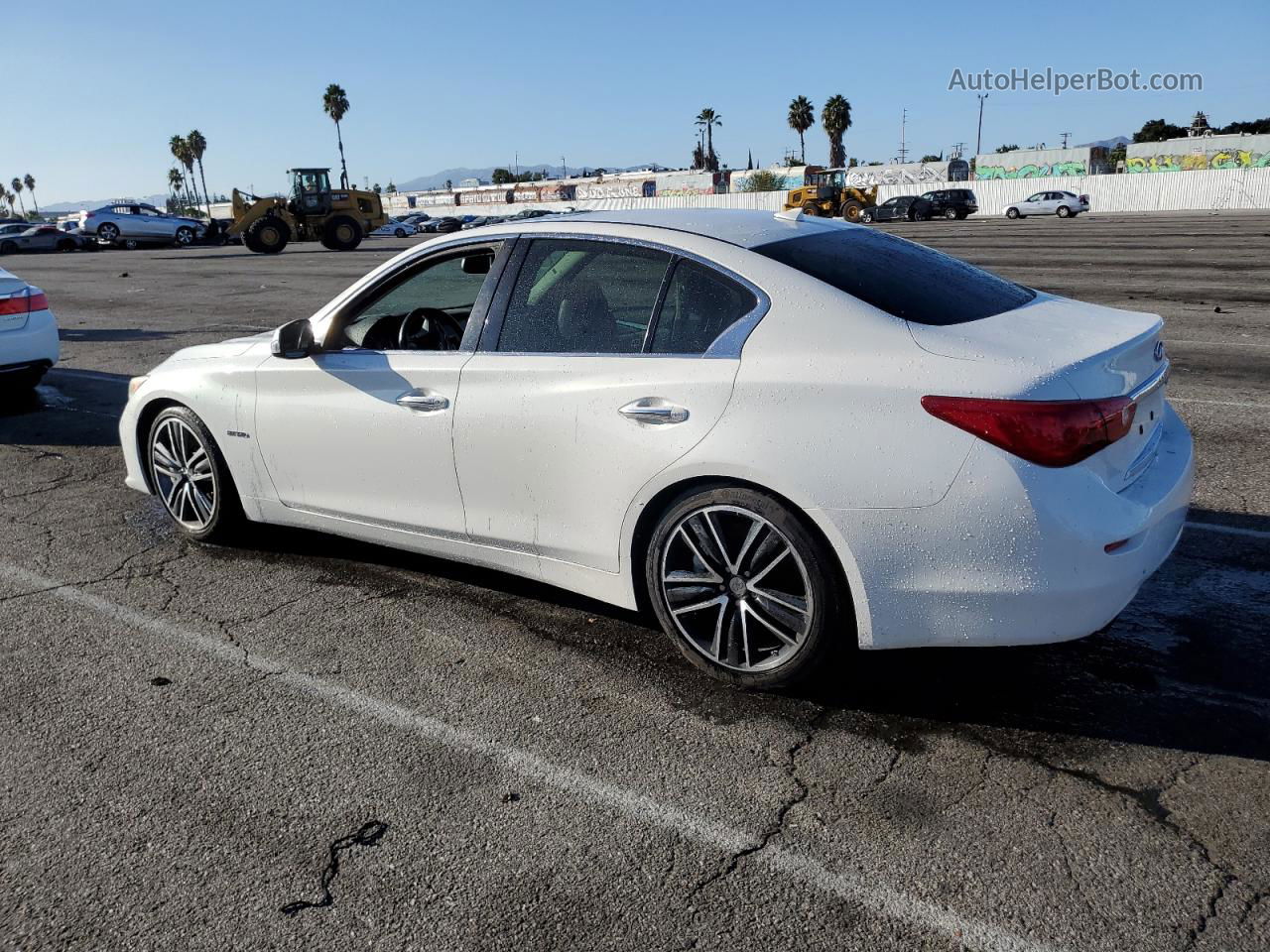 2014 Infiniti Q50 Hybrid Premium White vin: JN1AV7AP3EM691165