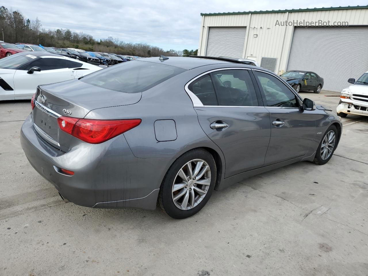 2014 Infiniti Q50 Hybrid Premium Серый vin: JN1AV7AP3EM691991