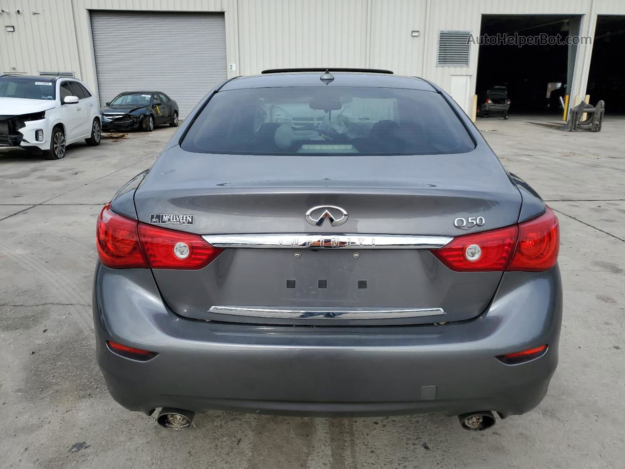 2014 Infiniti Q50 Hybrid Premium Серый vin: JN1AV7AP3EM691991