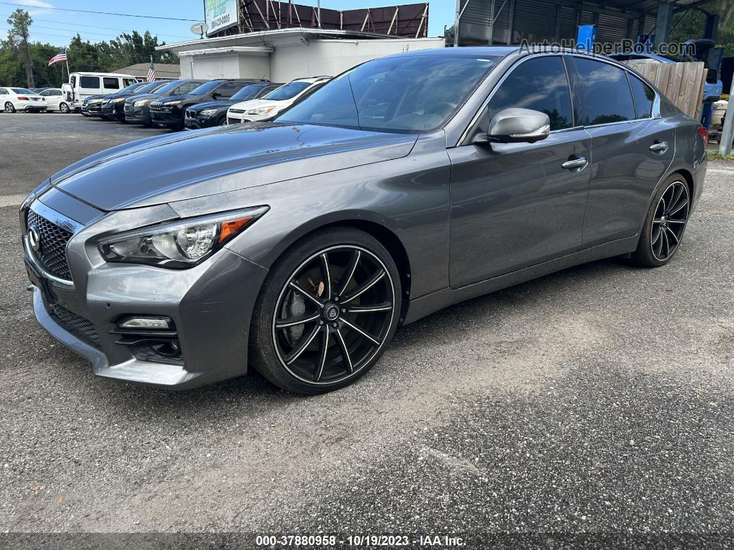 2014 Infiniti Q50   Gray vin: JN1AV7AP4EM690056