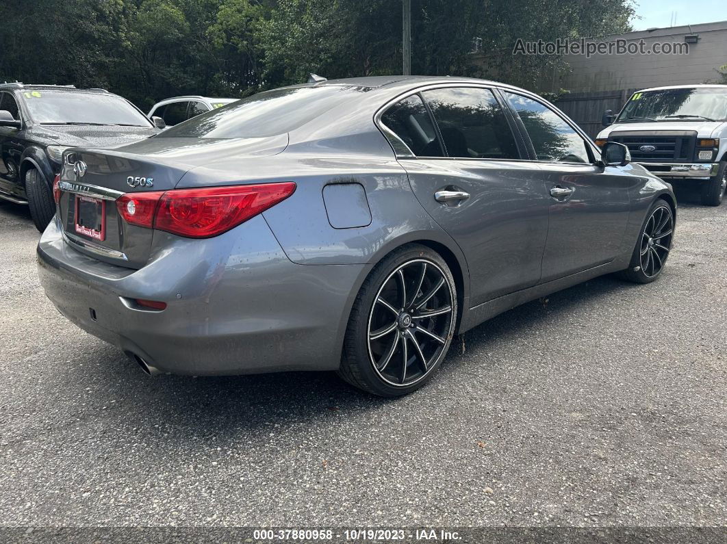 2014 Infiniti Q50   Gray vin: JN1AV7AP4EM690056