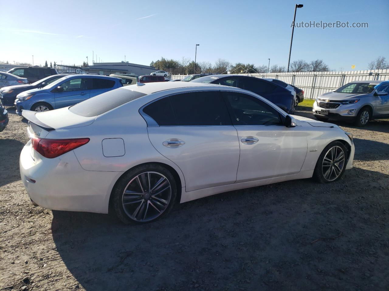 2014 Infiniti Q50 Hybrid Premium Белый vin: JN1AV7AP5EM690941