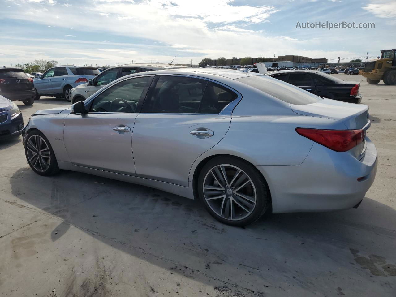 2014 Infiniti Q50 Hybrid Premium Серебряный vin: JN1AV7AP5EM691846