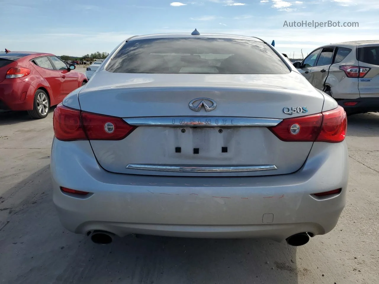 2014 Infiniti Q50 Hybrid Premium Серебряный vin: JN1AV7AP5EM691846