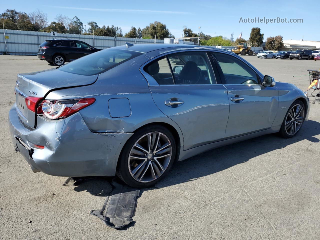 2015 Infiniti Q50 Hybrid Premium Синий vin: JN1AV7AP5FM790023