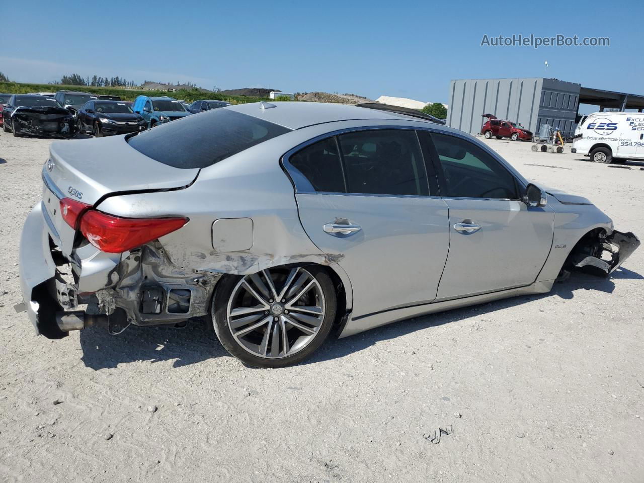 2014 Infiniti Q50 Hybrid Premium Silver vin: JN1AV7AP8EM690044