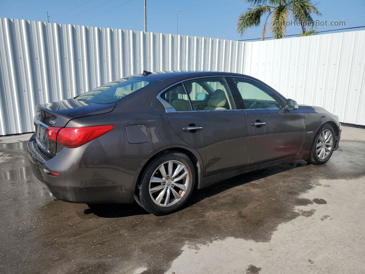 2014 Infiniti Q50 Hybrid Premium Коричневый vin: JN1AV7AP9EM691381