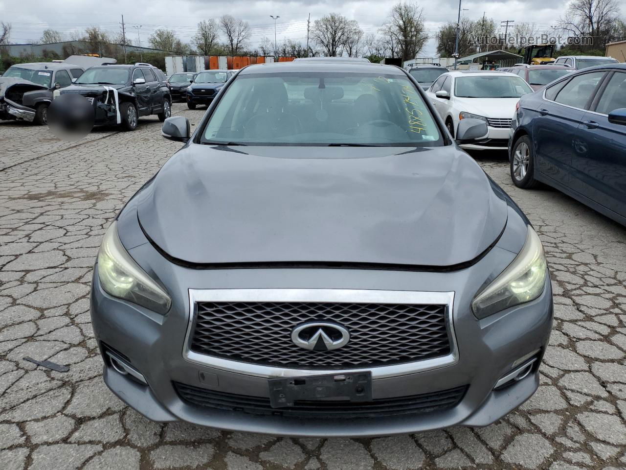 2014 Infiniti Q50 Hybrid Premium Gray vin: JN1AV7AR0EM702155