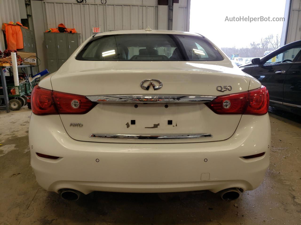 2014 Infiniti Q50 Hybrid Premium White vin: JN1AV7AR2EM702240