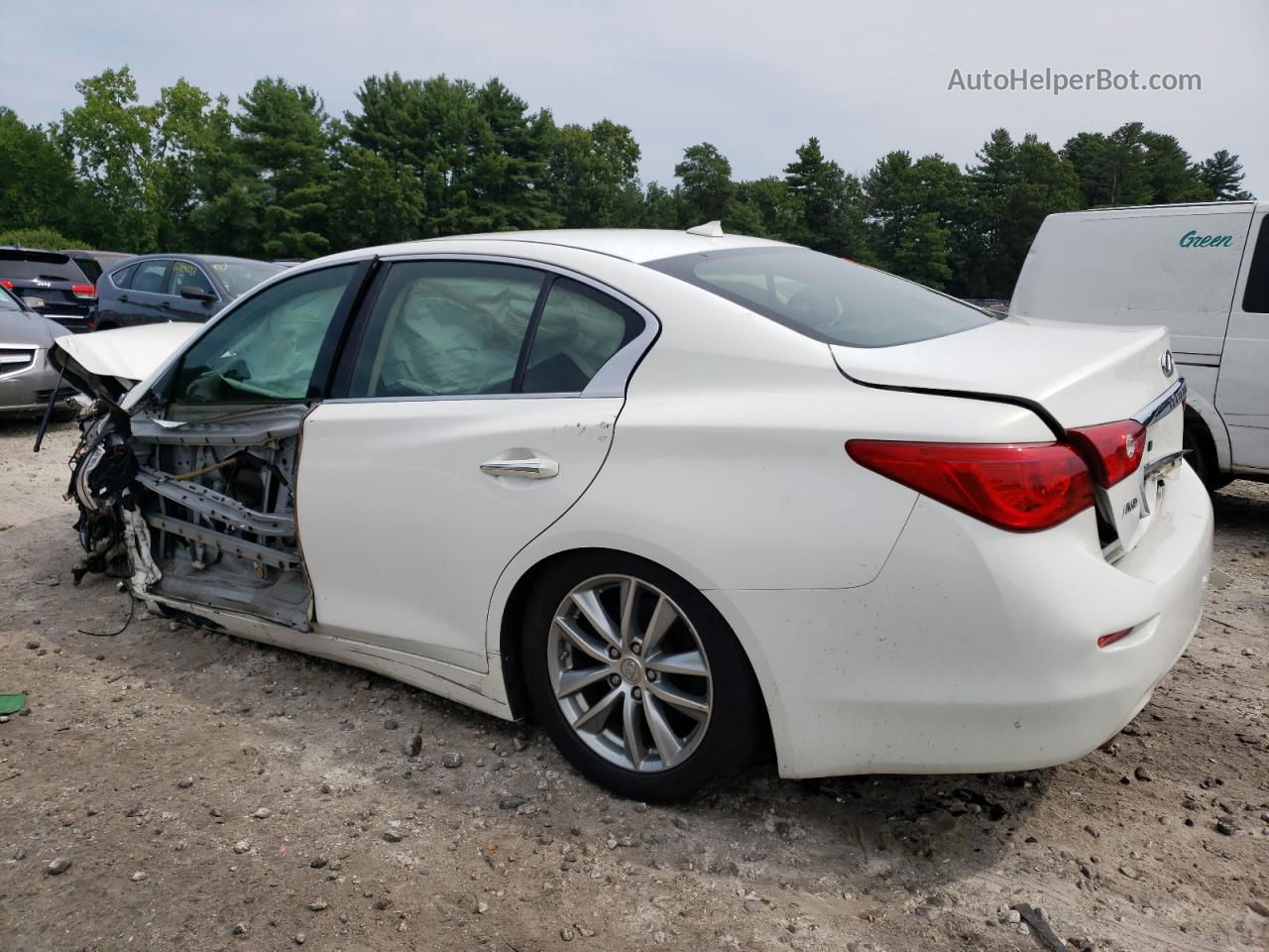 2014 Infiniti Q50 Hybrid Premium White vin: JN1AV7AR3EM701212