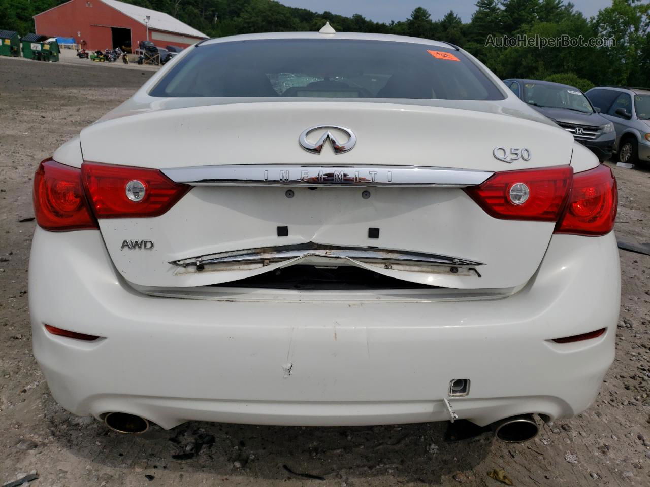 2014 Infiniti Q50 Hybrid Premium White vin: JN1AV7AR3EM701212