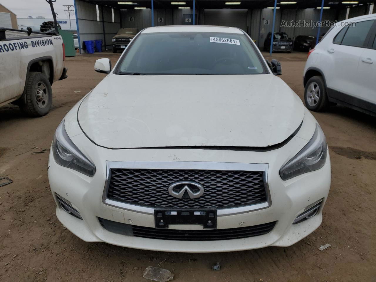 2016 Infiniti Q50 Hybrid White vin: JN1AV7AR3GM530139