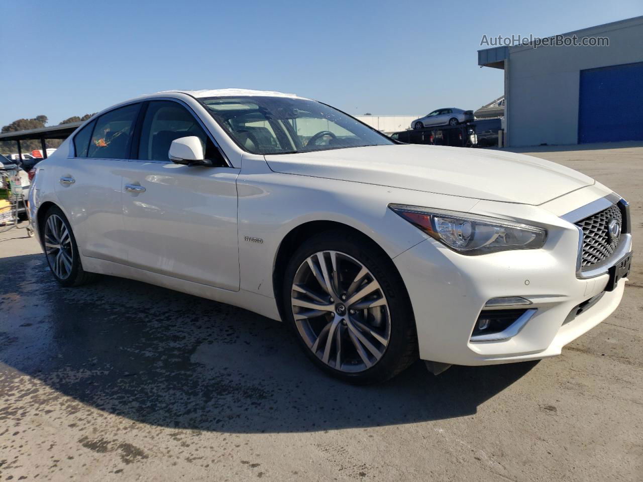 2018 Infiniti Q50 Hybrid Luxe White vin: JN1AV7AR4JM540024