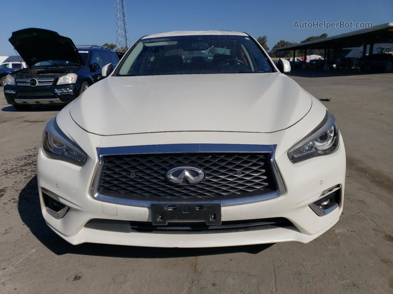 2018 Infiniti Q50 Hybrid Luxe White vin: JN1AV7AR4JM540024