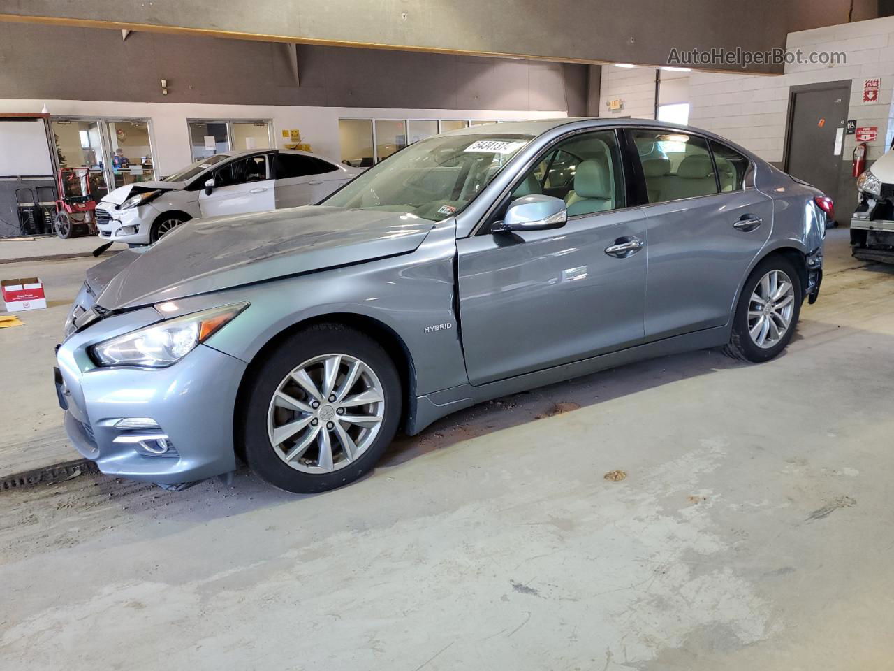 2014 Infiniti Q50 Hybrid Premium Серый vin: JN1AV7AR7EM702427