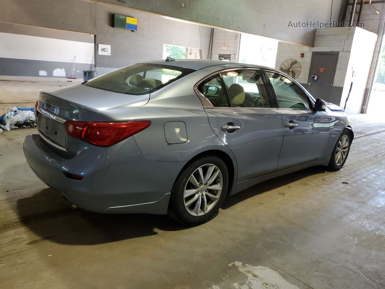 2014 Infiniti Q50 Hybrid Premium Серый vin: JN1AV7AR7EM702427