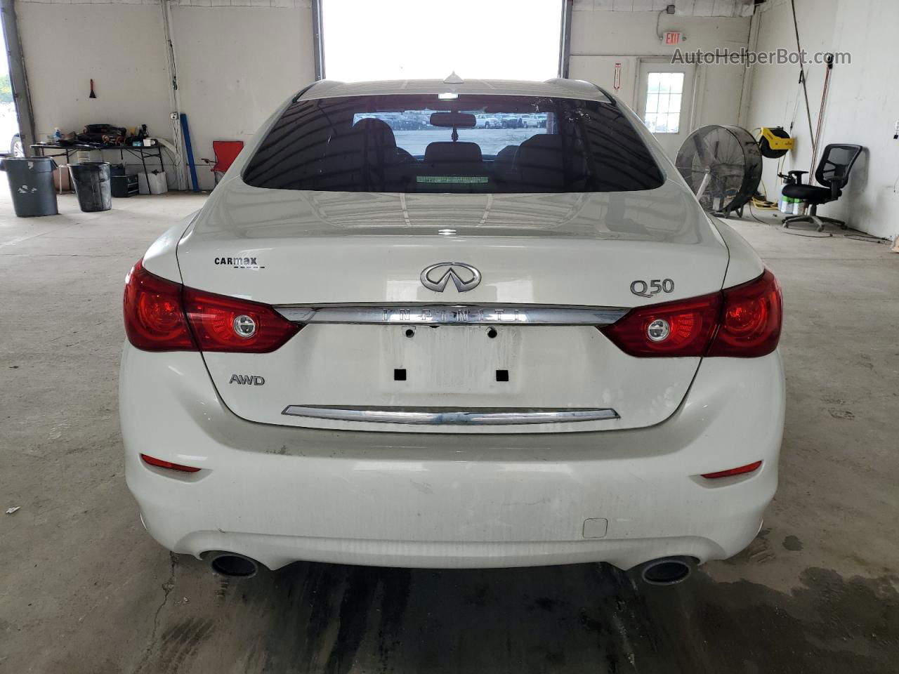 2014 Infiniti Q50 Hybrid Premium White vin: JN1AV7AR8EM700945