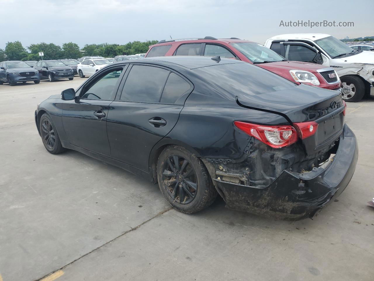 2014 Infiniti Q50 Hybrid Premium Черный vin: JN1AV7AR8EM702761