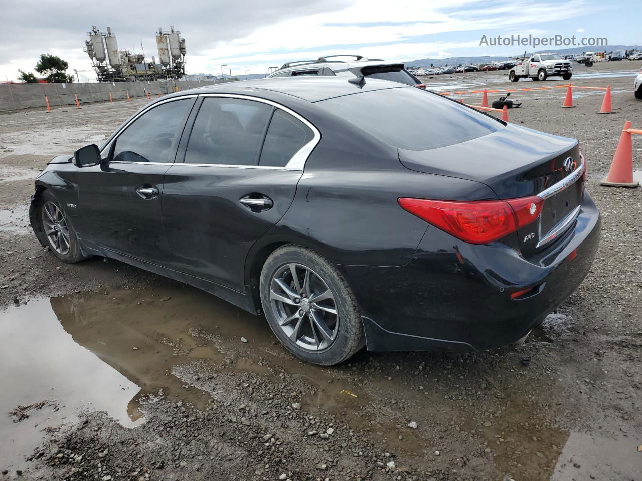 2014 Infiniti Q50 Hybrid Premium Черный vin: JN1AV7AR9EM700047