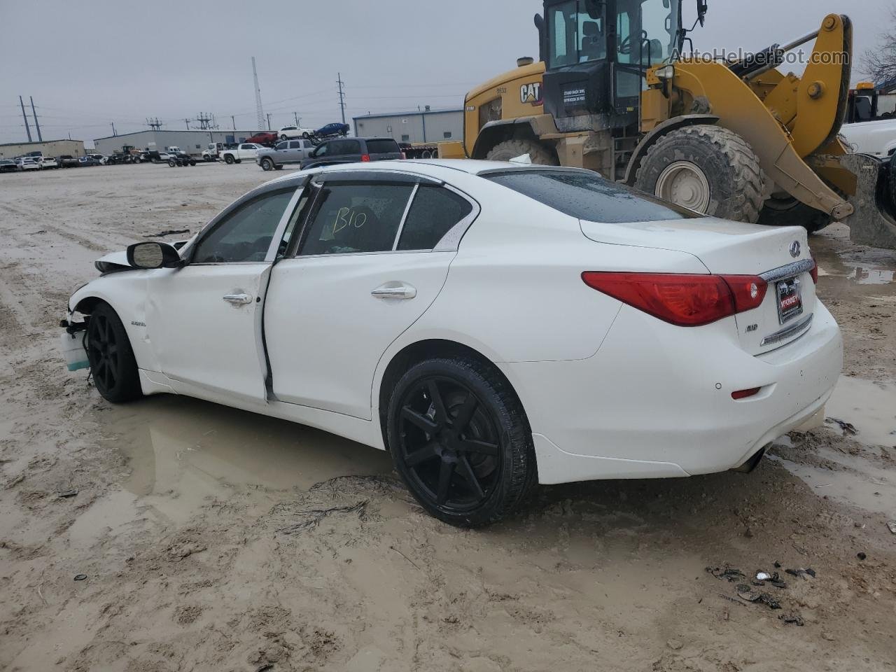 2014 Infiniti Q50 Hybrid Premium White vin: JN1AV7AR9EM703420