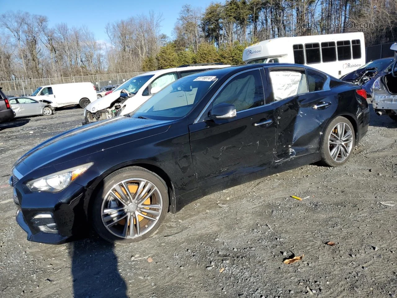 2014 Infiniti Q50 Hybrid Premium Black vin: JN1AV7AR9EM703434