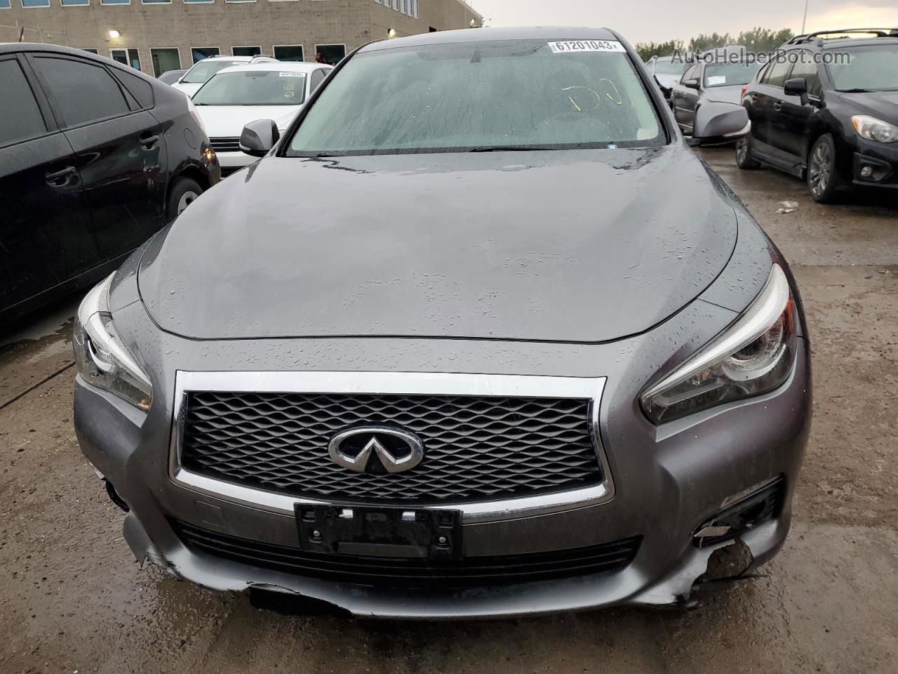 2015 Infiniti Q50 Hybrid Premium Gray vin: JN1AV7AR9FM850239