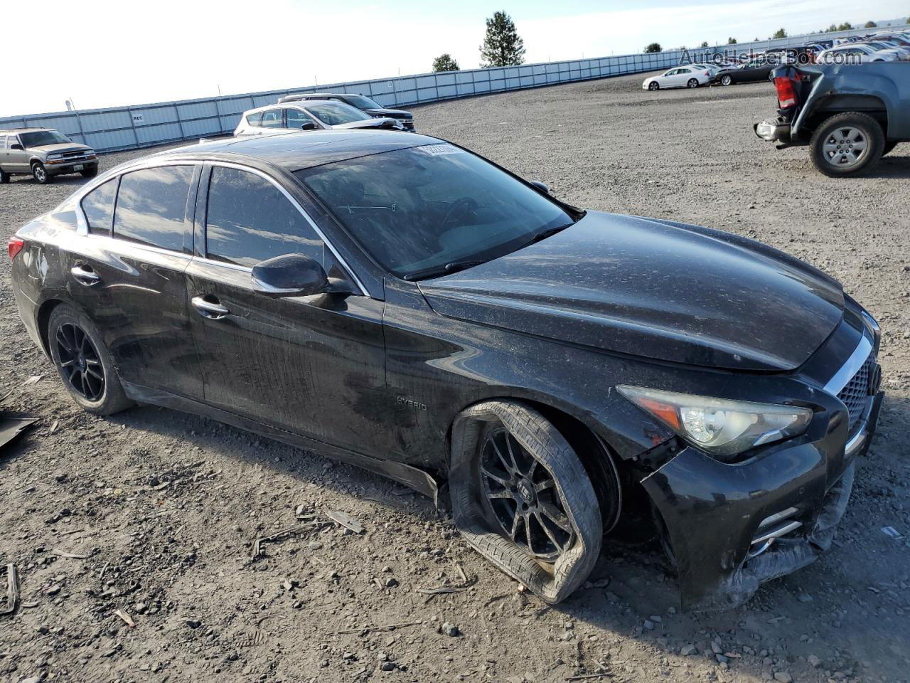 2014 Infiniti Q50 Hybrid Premium Black vin: JN1AV7ARXEM701899