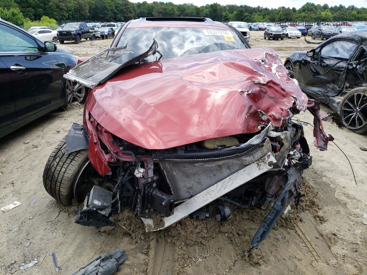 2014 Infiniti Q50 Hybrid Premium Red vin: JN1AV7ARXEM702714