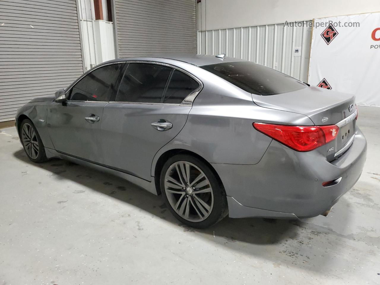 2016 Infiniti Q50 Hybrid Gray vin: JN1AV7ARXGM530025