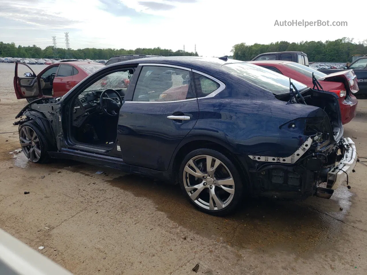 2016 Infiniti Q70 5.6 Blue vin: JN1AY1AR8GM190023