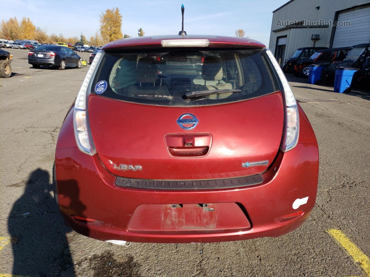 2011 Nissan Leaf Sv Красный vin: JN1AZ0CP0BT001351