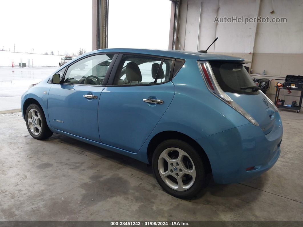 2011 Nissan Leaf Sl Light Blue vin: JN1AZ0CP0BT003651